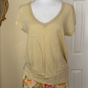 ISABEL MARANT ÉTOILE linen T-shirt V-neck and short sleeves